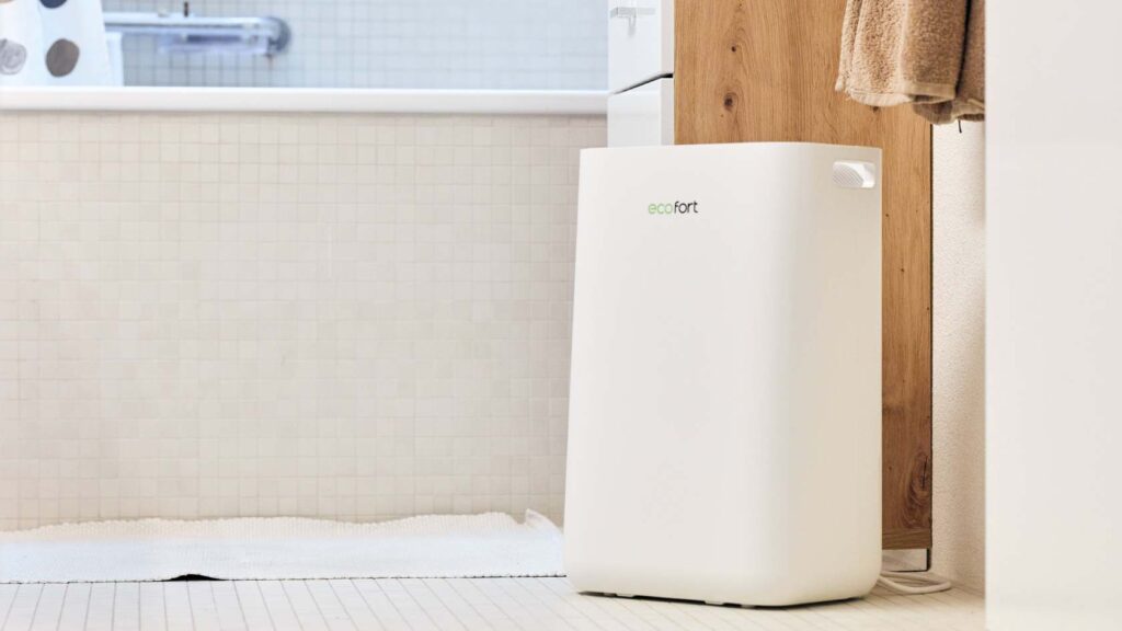 energieeffizienter 13l entfeuchter ecoq dryair 13l energy saver im badezimmer